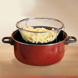 Maxbell Deep Fryer Nonstick Japanese Frying Pot for Kitchen French Fries Dining Room