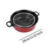 Maxbell Deep Fryer Nonstick Japanese Frying Pot for Kitchen French Fries Dining Room