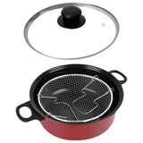 Maxbell Deep Fryer Nonstick Japanese Frying Pot for Kitchen French Fries Dining Room