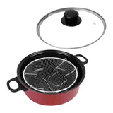 Maxbell Deep Fryer Nonstick Japanese Frying Pot for Kitchen French Fries Dining Room