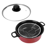Maxbell Deep Fryer Nonstick Japanese Frying Pot for Kitchen French Fries Dining Room