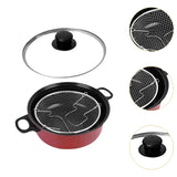Maxbell Deep Fryer Nonstick Japanese Frying Pot for Kitchen French Fries Dining Room
