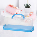 Maxbell Rectangular Bread Box Loaf Cake Storage Container for Baby Shower DIY Baking Blue