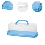 Maxbell Rectangular Bread Box Loaf Cake Storage Container for Baby Shower DIY Baking Blue