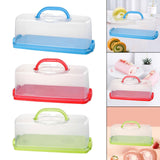 Maxbell Rectangular Bread Box Loaf Cake Storage Container for Baby Shower DIY Baking Blue