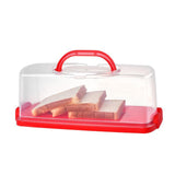 Maxbell Rectangular Bread Box Loaf Cake Storage Container for Baby Shower DIY Baking Red