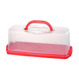 Maxbell Rectangular Bread Box Loaf Cake Storage Container for Baby Shower DIY Baking Red