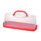 Maxbell Rectangular Bread Box Loaf Cake Storage Container for Baby Shower DIY Baking Red