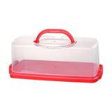 Maxbell Rectangular Bread Box Loaf Cake Storage Container for Baby Shower DIY Baking Red