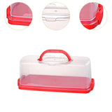 Maxbell Rectangular Bread Box Loaf Cake Storage Container for Baby Shower DIY Baking Red