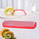 Maxbell Rectangular Bread Box Loaf Cake Storage Container for Baby Shower DIY Baking Red