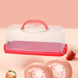 Maxbell Rectangular Bread Box Loaf Cake Storage Container for Baby Shower DIY Baking Red