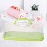 Maxbell Rectangular Bread Box Loaf Cake Storage Container for Baby Shower DIY Baking Green