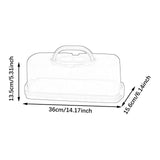 Maxbell Rectangular Bread Box Loaf Cake Storage Container for Baby Shower DIY Baking Green