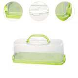 Maxbell Rectangular Bread Box Loaf Cake Storage Container for Baby Shower DIY Baking Green