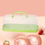 Maxbell Rectangular Bread Box Loaf Cake Storage Container for Baby Shower DIY Baking Green