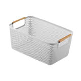 Maxbell Storage Basket Decor Multipurpose Sundries Basket for Kitchen Bathroom Snack S Gray