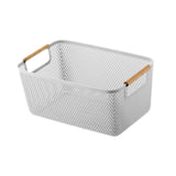 Maxbell Storage Basket Decor Multipurpose Sundries Basket for Kitchen Bathroom Snack S Gray