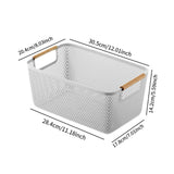 Maxbell Storage Basket Decor Multipurpose Sundries Basket for Kitchen Bathroom Snack M Gray
