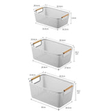 Maxbell Storage Basket Decor Multipurpose Sundries Basket for Kitchen Bathroom Snack M Gray