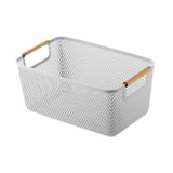 Maxbell Storage Basket Decor Multipurpose Sundries Basket for Kitchen Bathroom Snack L Gray