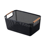 Maxbell Storage Basket Decor Multipurpose Sundries Basket for Kitchen Bathroom Snack S Black