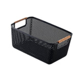 Maxbell Storage Basket Decor Multipurpose Sundries Basket for Kitchen Bathroom Snack S Black