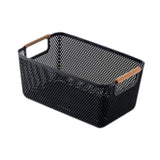 Maxbell Storage Basket Decor Multipurpose Sundries Basket for Kitchen Bathroom Snack M Black