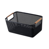 Maxbell Storage Basket Decor Multipurpose Sundries Basket for Kitchen Bathroom Snack L Black