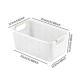 Maxbell Storage Basket Decor Multipurpose Sundries Basket for Kitchen Bathroom Snack L Black