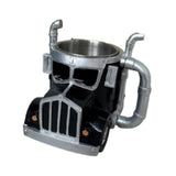 Maxbell Semi Truck Shaped Mug Novelty Coffee Cup for Home Birthday Gift Truck Lovers Black