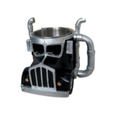 Maxbell Semi Truck Shaped Mug Novelty Coffee Cup for Home Birthday Gift Truck Lovers Black