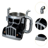 Maxbell Semi Truck Shaped Mug Novelty Coffee Cup for Home Birthday Gift Truck Lovers Black