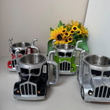 Maxbell Semi Truck Shaped Mug Novelty Coffee Cup for Home Birthday Gift Truck Lovers Black