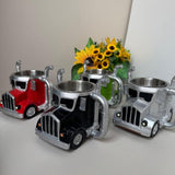 Maxbell Semi Truck Shaped Mug Novelty Coffee Cup for Home Birthday Gift Truck Lovers Black