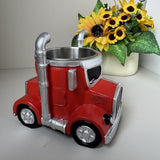 Maxbell Semi Truck Shaped Mug Novelty Coffee Cup for Home Birthday Gift Truck Lovers Red