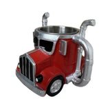Maxbell Semi Truck Shaped Mug Novelty Coffee Cup for Home Birthday Gift Truck Lovers Red