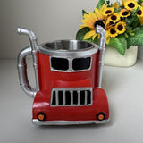 Maxbell Semi Truck Shaped Mug Novelty Coffee Cup for Home Birthday Gift Truck Lovers Red