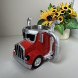 Maxbell Semi Truck Shaped Mug Novelty Coffee Cup for Home Birthday Gift Truck Lovers Red