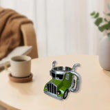 Maxbell Semi Truck Shaped Mug Novelty Coffee Cup for Home Birthday Gift Truck Lovers Green