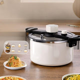 Maxbell Micro Pressure Pan Safe Locks Pressure Cookers for Home Restaurant Commercial white
