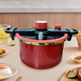 Maxbell Micro Pressure Pan Safe Locks Pressure Cookers for Home Restaurant Commercial red