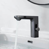Maxbell Touchless Bathroom Faucet Smart Temperature Mixer for Toilet Restroom Office grey