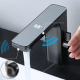 Maxbell Touchless Bathroom Faucet Smart Temperature Mixer for Toilet Restroom Office grey