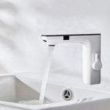 Maxbell Touchless Bathroom Faucet Smart Temperature Mixer for Toilet Restroom Office white