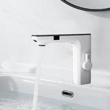 Maxbell Touchless Bathroom Faucet Smart Temperature Mixer for Toilet Restroom Office white