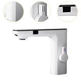 Maxbell Touchless Bathroom Faucet Smart Temperature Mixer for Toilet Restroom Office white