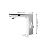 Maxbell Touchless Bathroom Faucet Smart Temperature Mixer for Toilet Restroom Office white