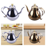 Maxbell Oil Dispenser Pots Oil Container Refillable Stainless Steel Long Spout Kettle Silver