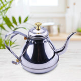 Maxbell Oil Dispenser Pots Oil Container Refillable Stainless Steel Long Spout Kettle Silver